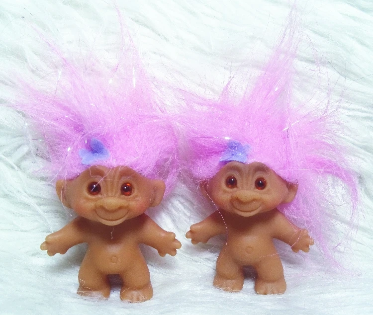 Коллекция большая Милая Фигурка Тролля с цветком антикварные старинные игрушки