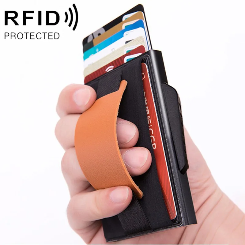 Умный кошелек с RFID защитой держатель для кредитных карт металлические тонкие