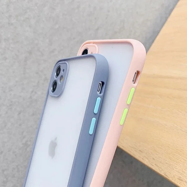 

Camera Lens Protection Case Transparent Matte PC Back Cover For iPhone 12 11 Pro Max XS Max XR 6S 8 7 Plus SE2020 Phone Case