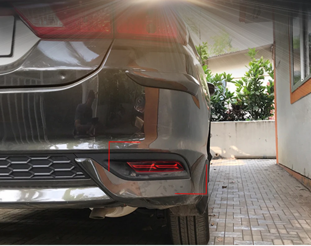Автомобильная проблесковая 2 шт. для Honda City светодиодный DRL задний бампер светильник противотуманный фонарь стоп-сигнал отражатель Туман Предупреждение лампа