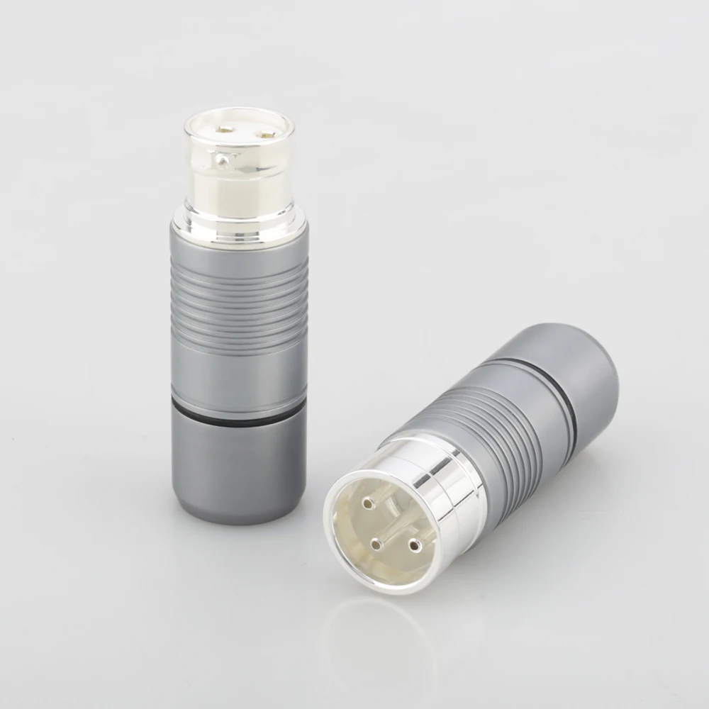 Латунный высококлассный посеребренный Штекерный разъем XLR из меди 4 шт.|plug