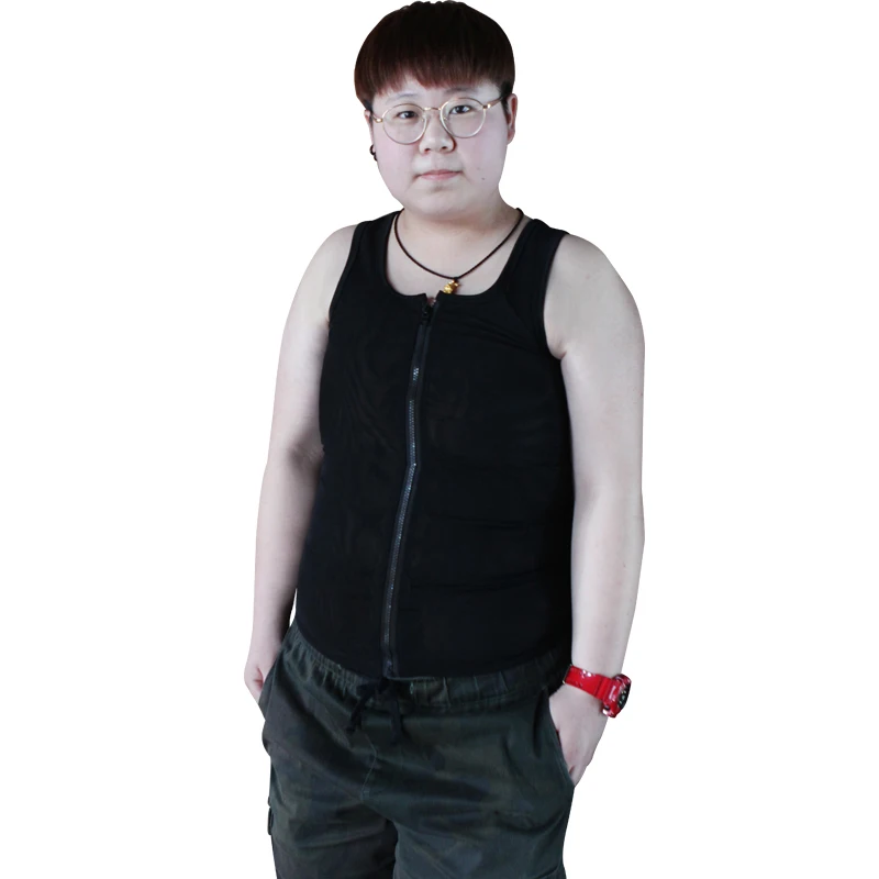Женский топ майка Tomboy для лесбиянок на молнии средней длины обтягивающий живот