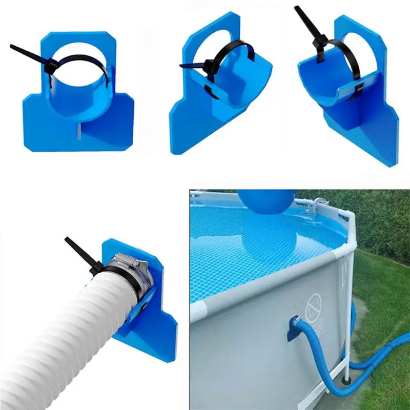 

Swimming Pool Pipe Holder Mount Supports Pipes 30-38mm Fits Above Ground 32mm 38mm Hose Outlet with Cable Tie 1PC