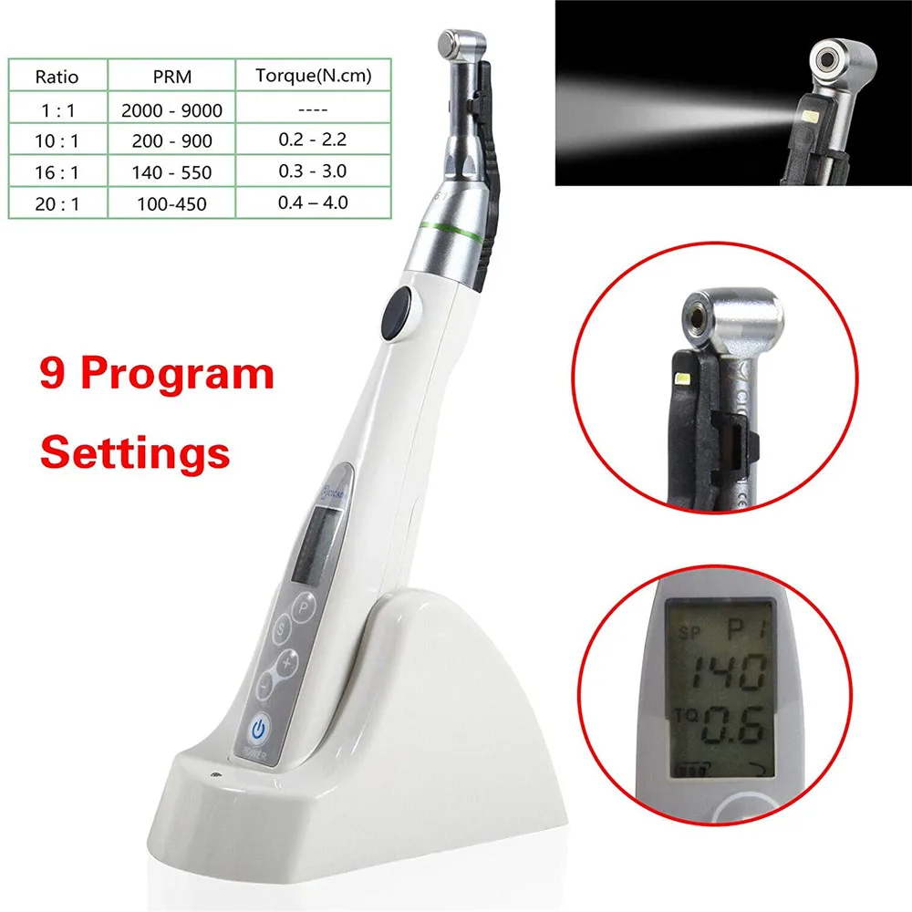 Ental беспроводной мини-эндомотор лечение 16:1 уменьшение угловой наконечник 9