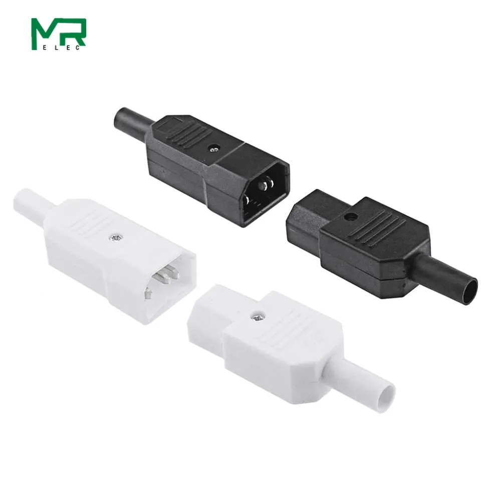IEC 10A 250V прямые Кабель с разъемом для подключения к Rewireable C13 C14 разъем проводов Мощность Разъем 3-контактный разъем переменного тока