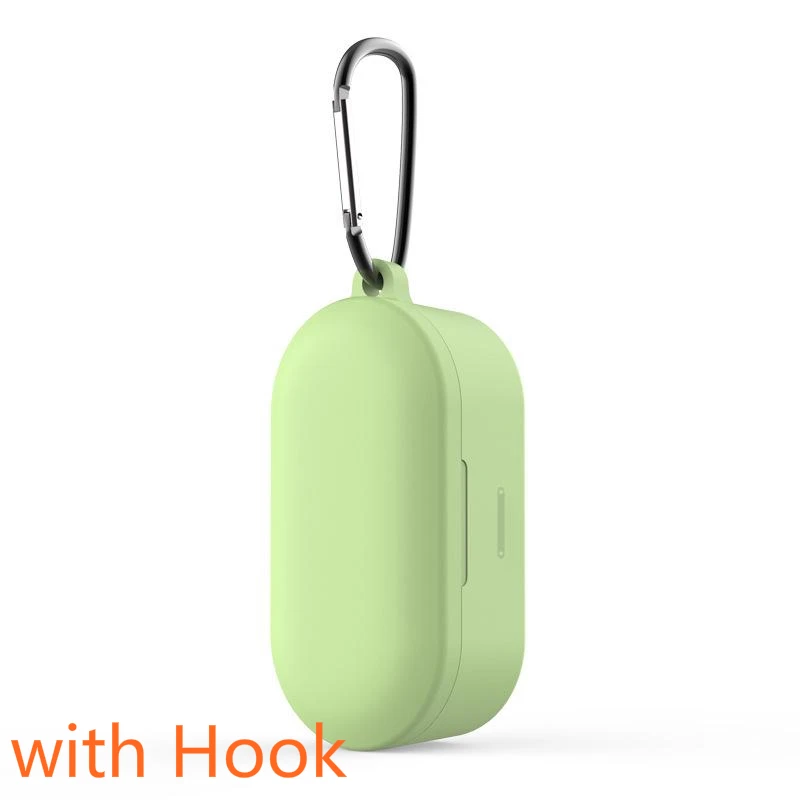 A GREEN 1 шт. защитный чехол для QCY T1S/QS2 Bluetooth гарнитура Набор Bluetooth гарнитура силиконовый рукав гарнитура крышка с крючком аксессуары - Цвет: A GREEN