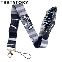 addams famlily neck strap lanyard for keys tags id card badge holder mobile phone rope keychain necklace webbing ribbon lanyards