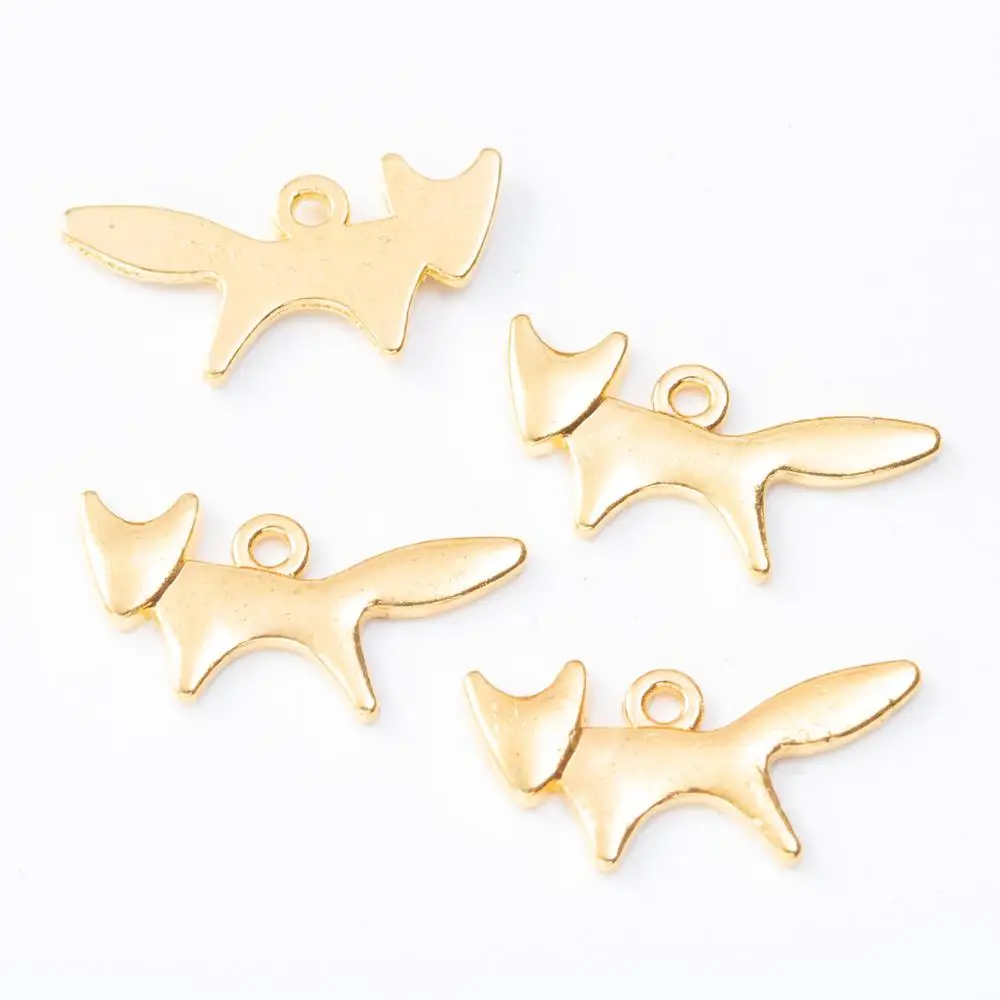 Винтажные подвески из цинкового сплава в форме лисы для самостоятельного