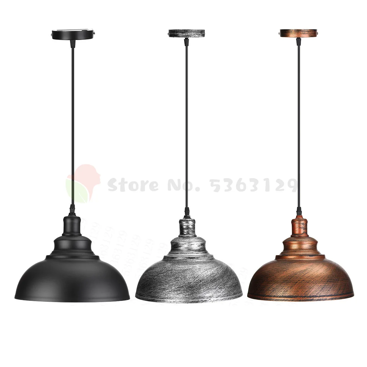 

3 Style Vintage Pendant Lights Hanging E27 Edison Bulb Night Lamp Fixture Loft Bar Living Room Decor Lighting Industrial Lamp