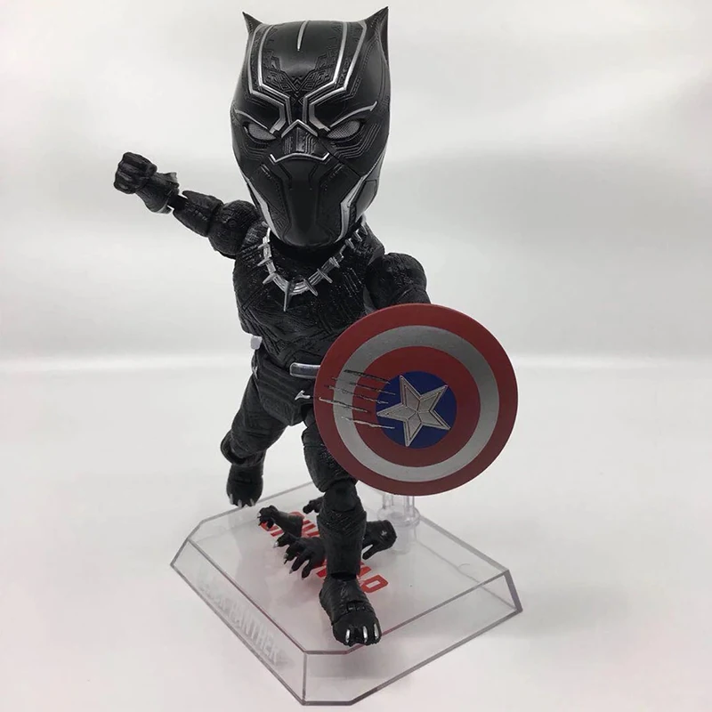 Disney Marvel Мстители Черная пантера с капитаном Америкой щит модель фигурки аниме