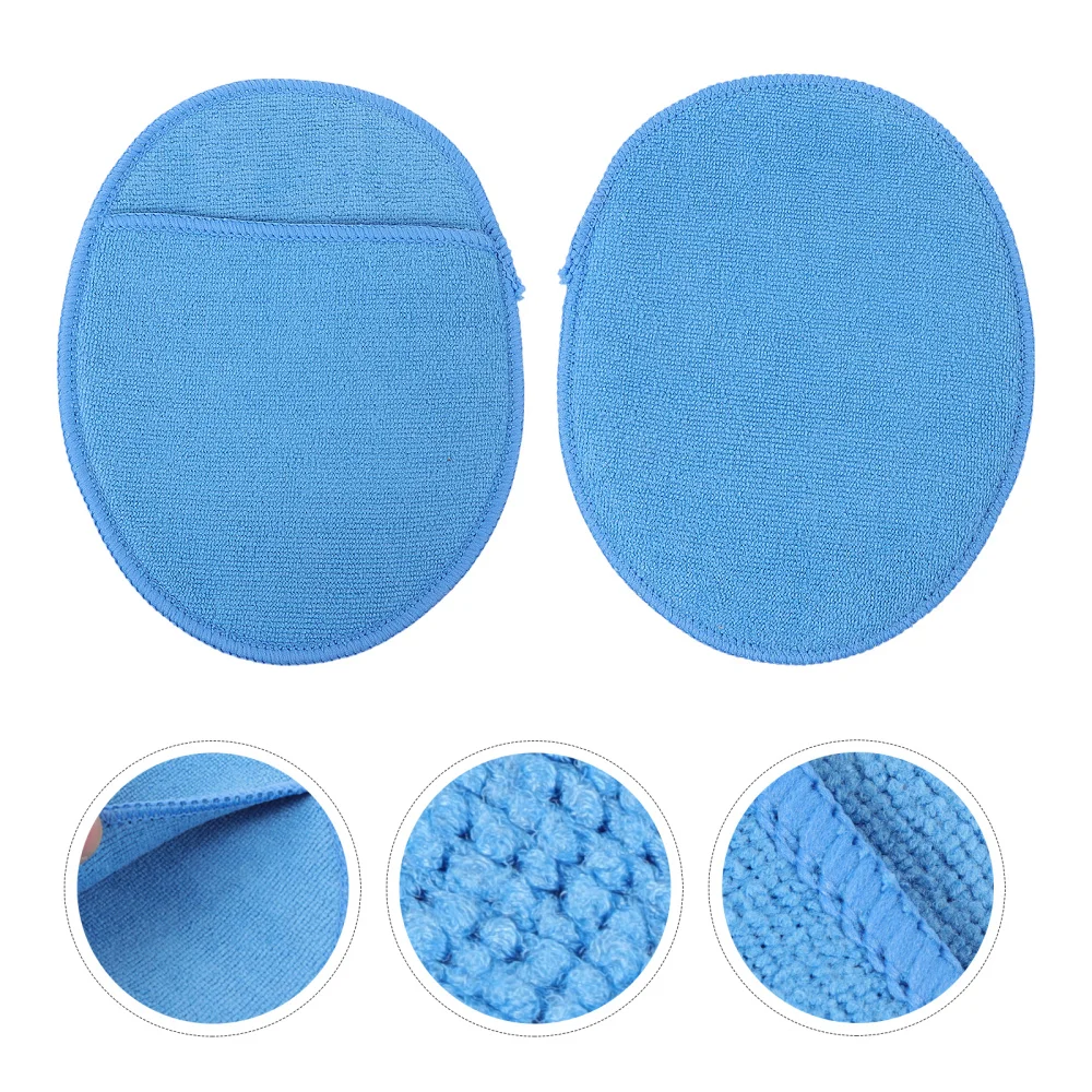 

2 Pcs Microfiber Vehicle Waxing Sponge Practical Cleaning Polishing Sponge