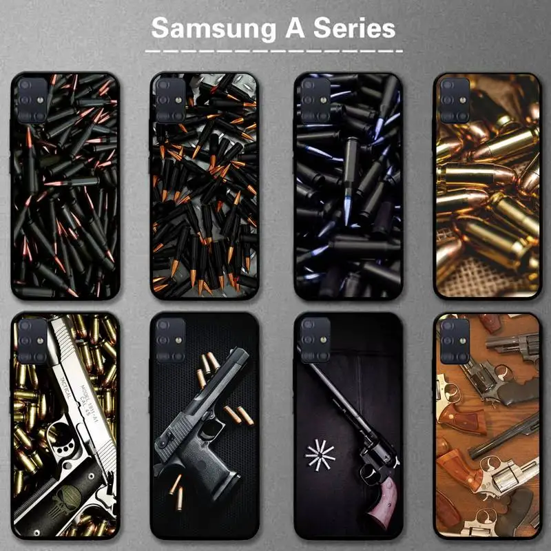 

bullet gun Man cool Phone Case For Samsung A20s A30S A31 A40 A50S A51 A70 A71 A80 5G A32 A02 Fundas Coque