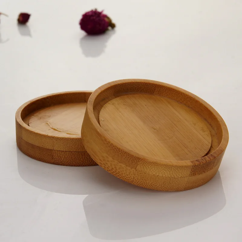 Стеклянные чайные чашки с двойными стенками бамбуковый держатель 6 шт. маленькие