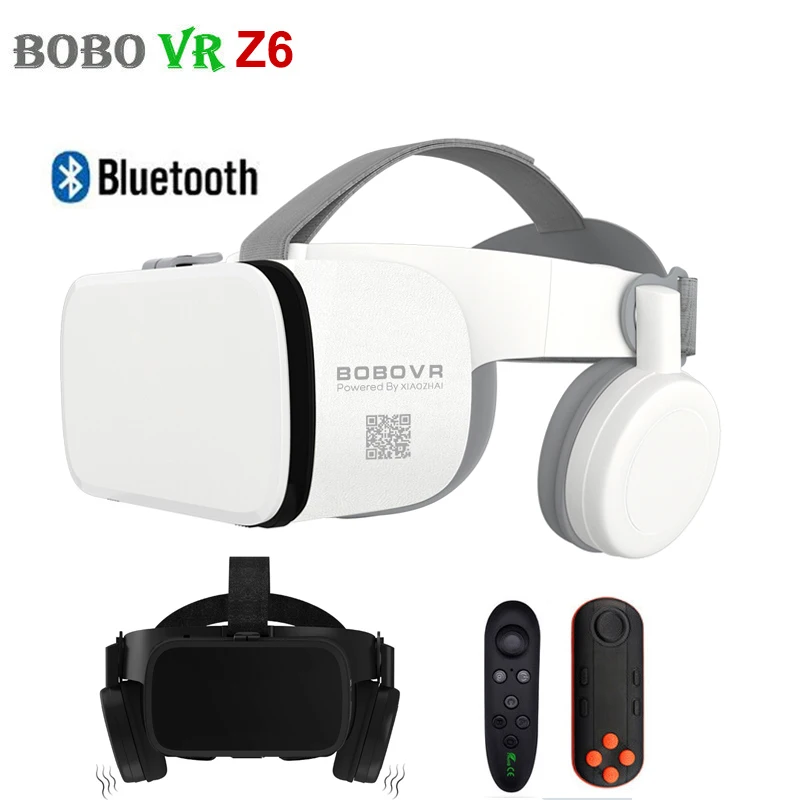 Новейший BoBo VR Z6 очки 3D Виртуальная реальность Беспроводная Bluetooth гарнитура шлем