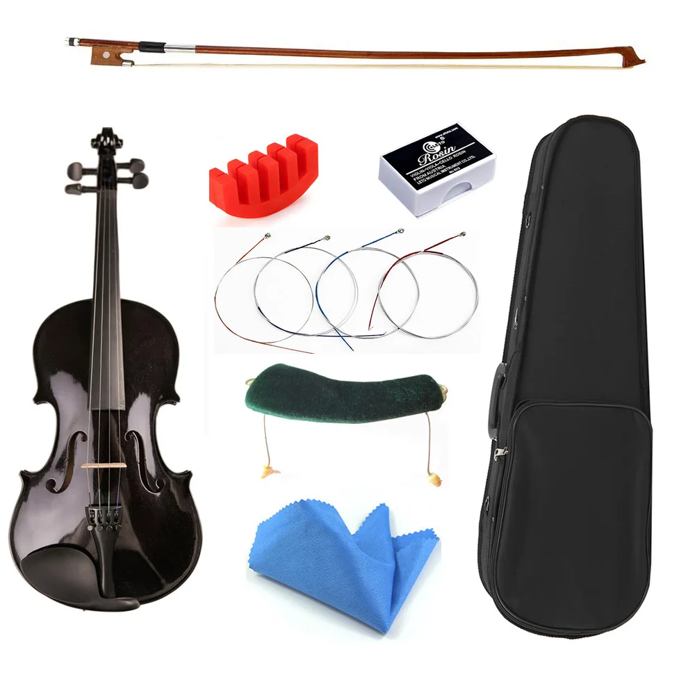 Preto de Alta Acessório para Estudantes Violino de Alta Tongling-violino Qualidade Madeira Maciça – 4