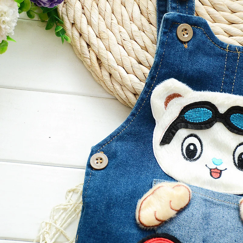 DIIMUU одежда для малышей Комбинезоны девочек джинсовые комбинезоны повседневные