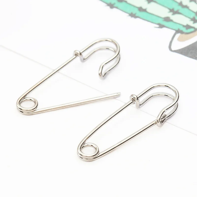 Creative Stud Earrings For Women Gold Color Silver Punk Metal Jewelry Geometric PaperClip Earring Unisex | Украшения и аксессуары