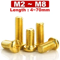 m2 m2 5 m3 m4 m5 m6 m8 copper phillips machine screws pm pan head brass screws metric thread cross recess bolt gb818 din7985