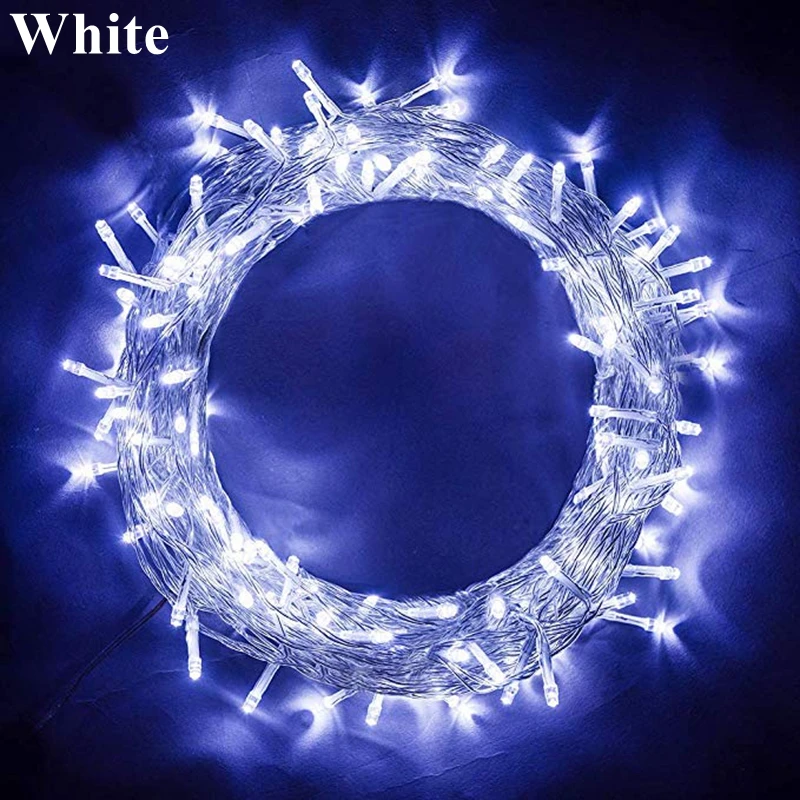 Светодиодный наружный Рождественский светильник s 5 м 10 20 30 50 100 Праздничная