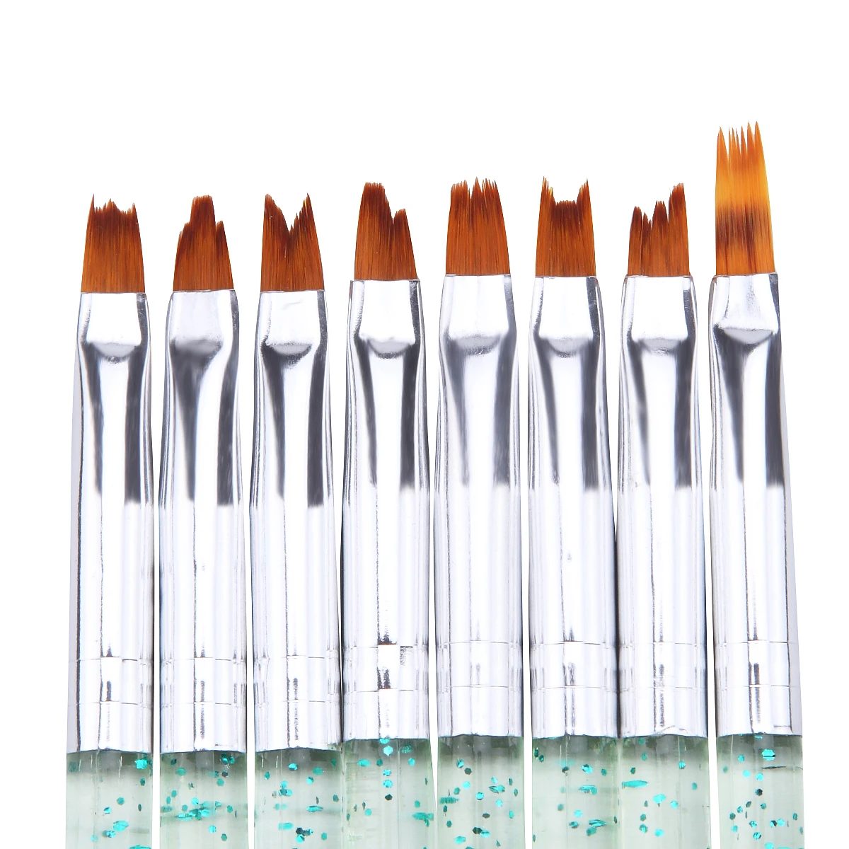 Набор кистей для маникюра Monja 8 шт. в форме смайликов и лун французский наконечник