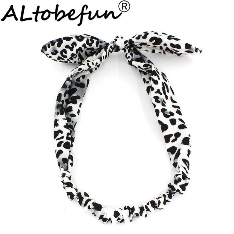 ALTOBEFUN/Новинка женские аксессуары для волос женская леопардовая модная повязка с
