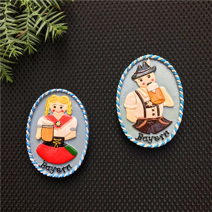 Наклейки на холодильник 3D европейские Мультяшные персонажи магнитные наклейки