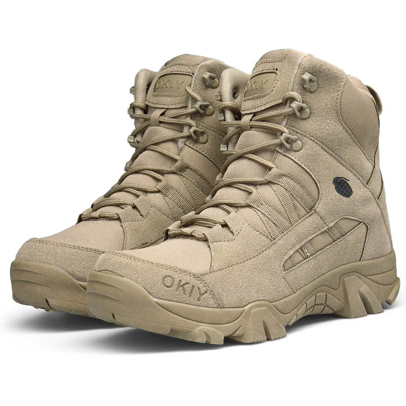 Мужские водонепроницаемые высокие военные ботинки GNOME в стиле ретро Мужская