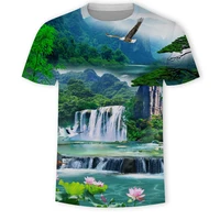3d casual t shirt summer print shirt mens impression 3d landscape t shirt womens t shirt hip hop t shirt funny t shirt