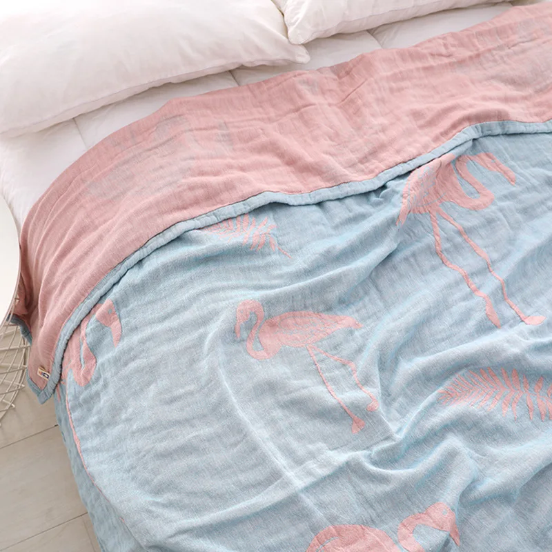 Муслиновое одеяло мягкое дышащее для кровати дивана путешествий весна-лето 100%