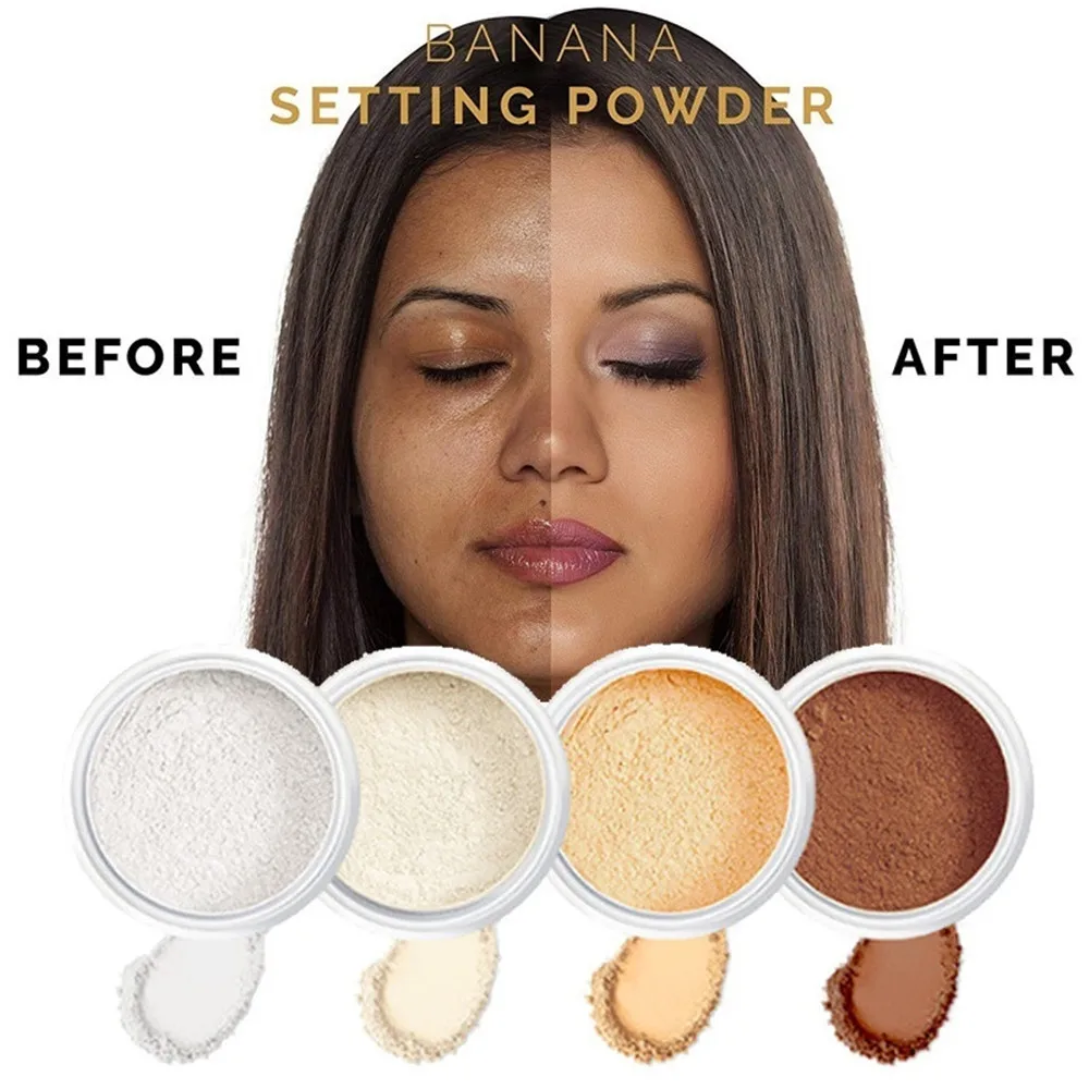 4 цвета рассыпчатая пудра для макияжа Отбеливание лица отделка кожи прозрачный