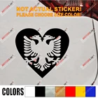 Герб оружия Албании, двухсторонняя наклейка с орлом, наклейка, автомобиль, винил, сердце, любовь, вырезанная наклейка без фона