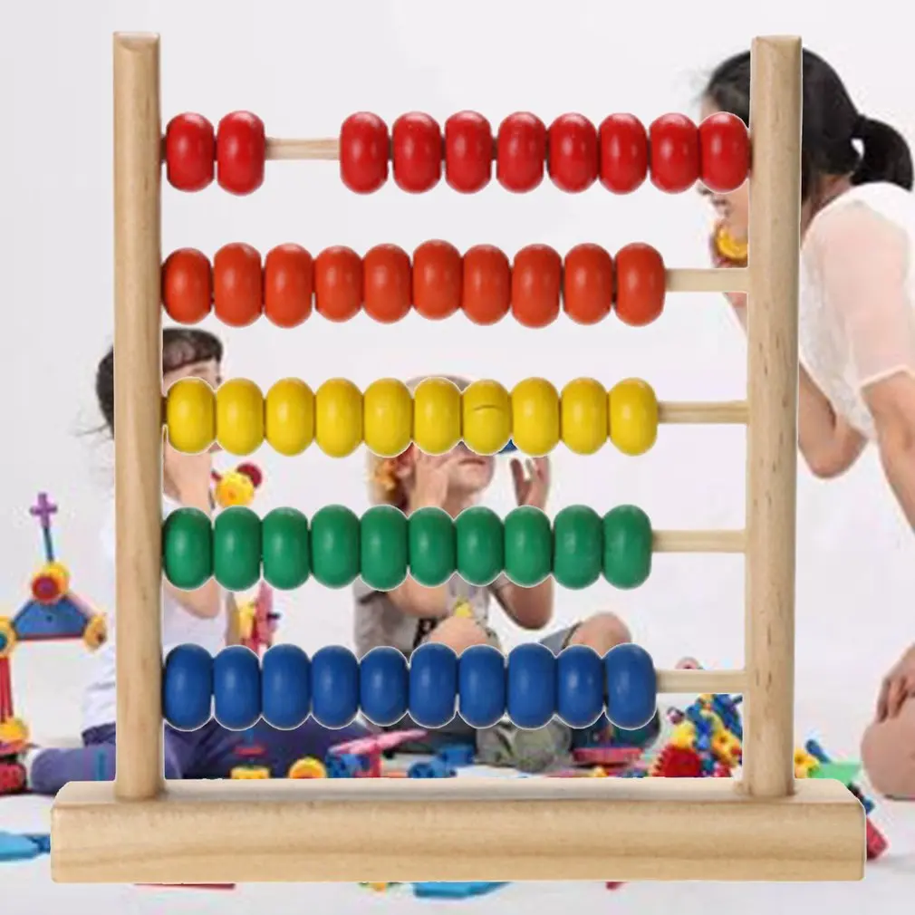 Деревянные Abacus детские ранние математические Обучающие игрушки цифры счетные