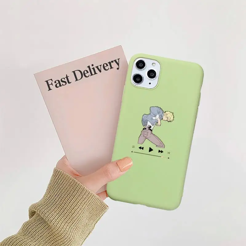 

Anime Banana Fish Phone Case Candy Color for iPhone 11 12 mini pro XS MAX 8 7 6 6S Plus X SE 2020 XR