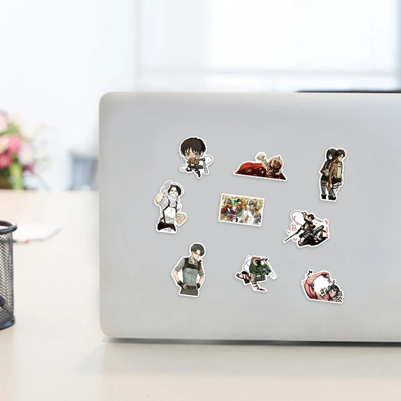 Наклейки из ПВХ атака на Титанов 100 шт./лот|Канцелярские наклейки| |