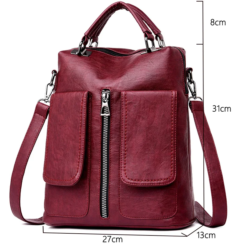 Женские кожаные рюкзаки Mochila Feminina женские кожаные рюкзаки высокого качества школьные рюкзаки для девочек Женские однотонные повседневные Рюкзаки