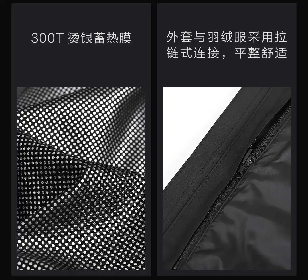 Xiaomi Youpin Cottonsmith мульти-зона нагрева три в одном смарт-пуховик может решить 120 градусов ниже нуля