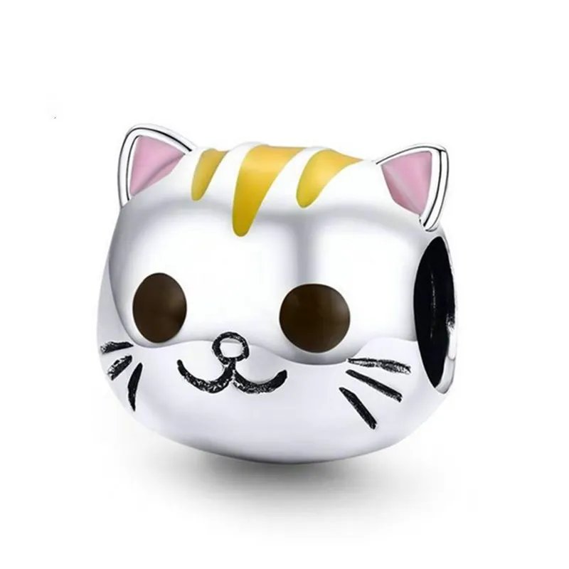 

Silver Cat Pendant Charms Fit Women Beads Bracelets Jewelry Gift