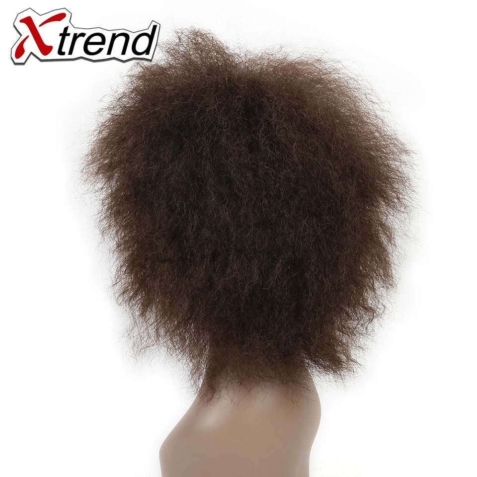 Xtrend короткий синтетический афро кудрявый вьющийся парик для африканских женщин