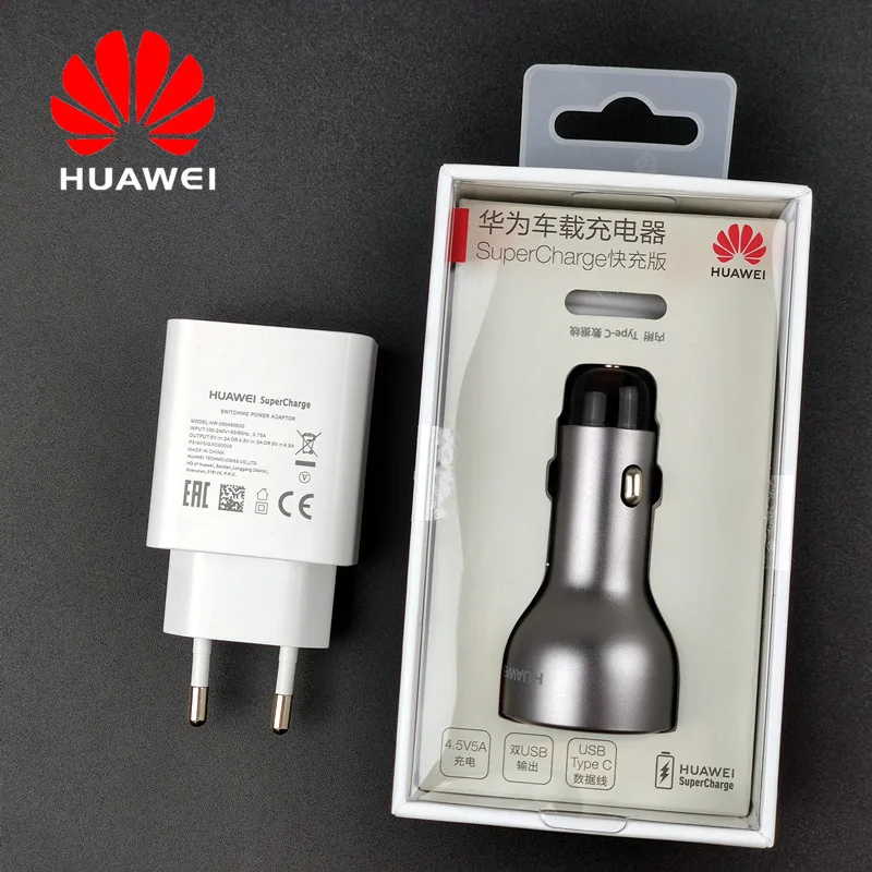 Автомобильное зарядное устройство huawei P20 Pro оригинальный адаптер питания 22 5 Вт с