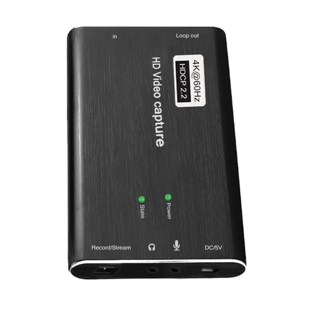 

HDMI-compatible Female To USB Male Video Capture Card USB 4K Video Game Grabber Record Camcorder Live Broadcast Camera