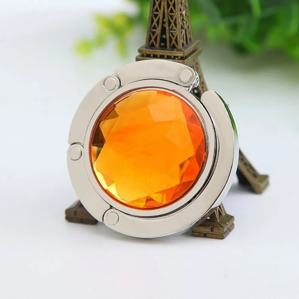 Yellow Портативная складная сумка, кошелек, крючок, вешалка для сумки, кошелек, крючок, держатель для сумки, сумка, складной крючок для стола - Цвет: Yellow