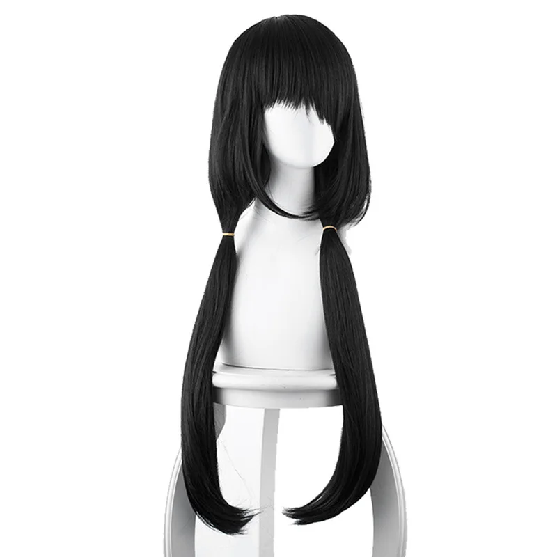 

Anime Wig Black Double Ponytail Halloween Wig Party Role Playing High Temperature Heating Synthesis
