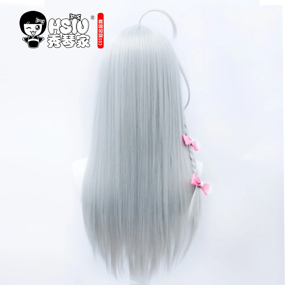 HSIU аниме блуждающая ведьма: Путешествие Elaina Косплей парик длинные серебристые