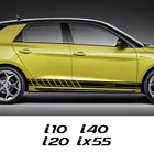 2 шт., виниловые наклейки на автомобильные двери для Hyundai CRETA EON EQUUS i10 i20 i40 IONIQ IX25 IX55 KONA