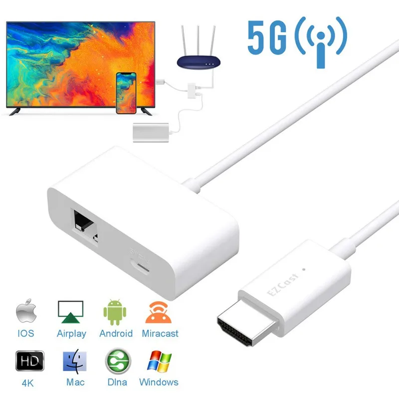 Новый 2 4G/5G беспроводной HDMI адаптер tv Stick 1080P WiFi Дисплей ключ для