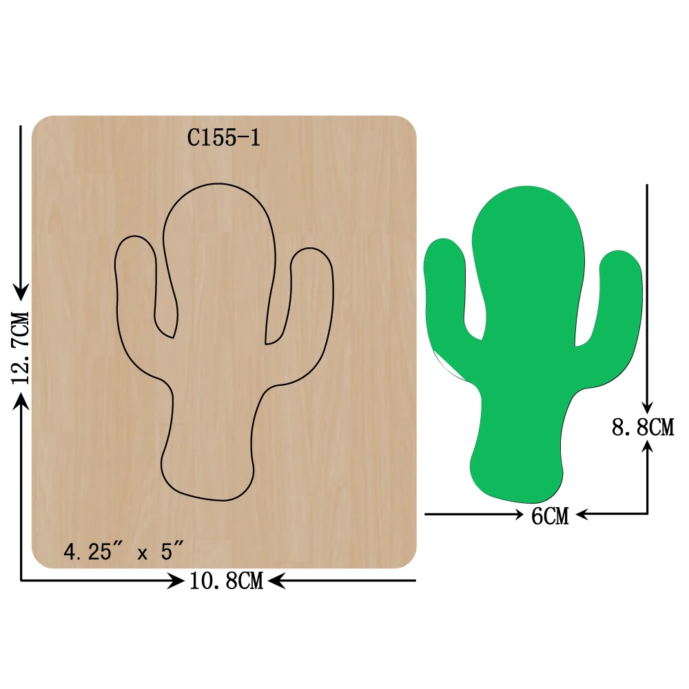Новые деревянные штампы в виде кактуса для скрапбукинга режущие совместимые с