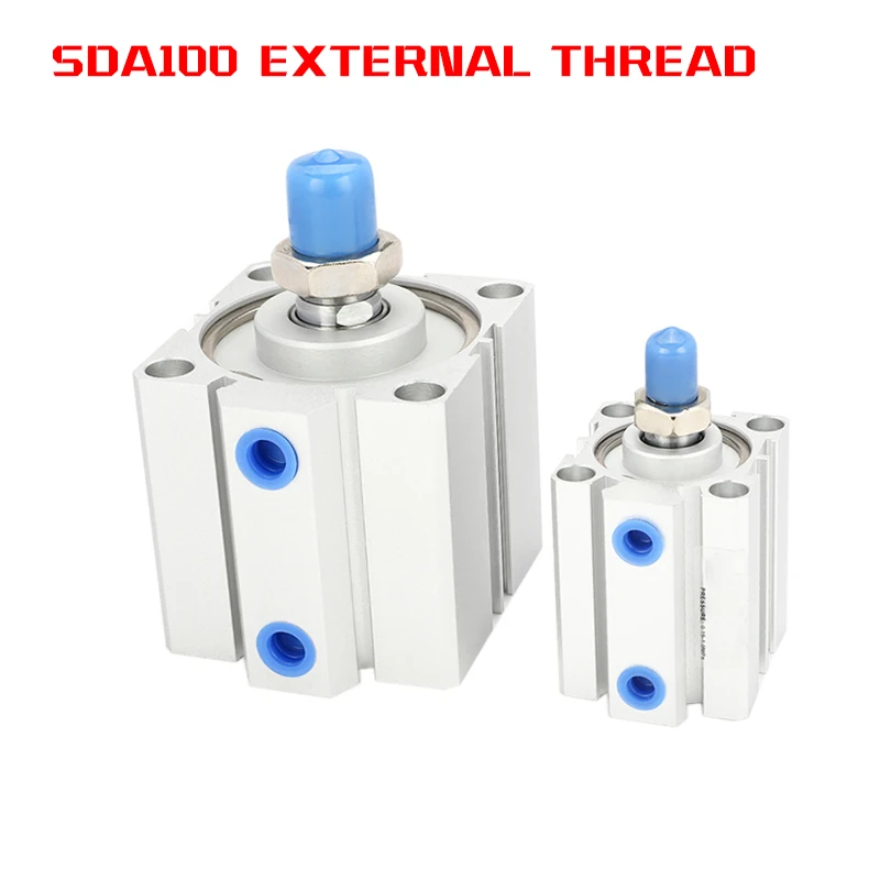 

SDA100 * 5x10-15-20-25-30-35-40-50-SB маленький квадратный тонкий Пневматический Компактный цилиндр внешние зубья