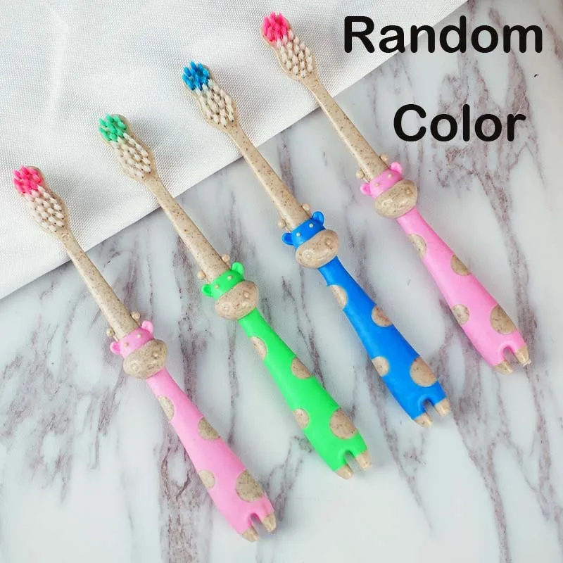 Random Giraffe 2 шт Горячая Распродажа детская зубная щетка с медвежонком из мультфильма зубная щетка с медвежонком гигиена полости рта Электрический массажный уход за зубами детская зубная щетка очищающее средство - Цвет: Random Giraffe