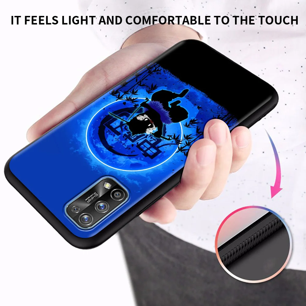 demon slayer logo phone case for realme 8 7 6 pro 8i c21 c3 xt c21y c11 gt neo 2 silicone cover 7i 5 c15 x50 black soft shell free global shipping