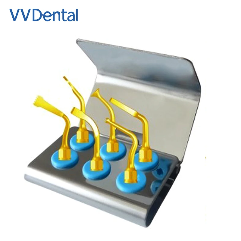 

VV DENTAL New Ultrasonic Scaler Surgery Standard Tips Set Kit Compatible With Woodpecker Handpiece US2/US3/UL1/UL2/UC1/UI1